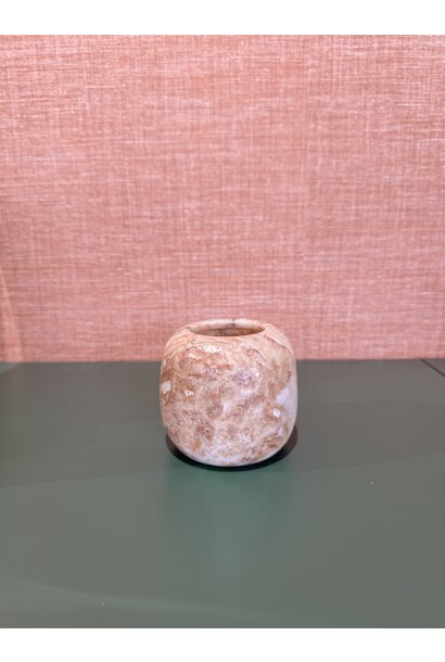 Waxinelichthouder Alabaster Medium Brown