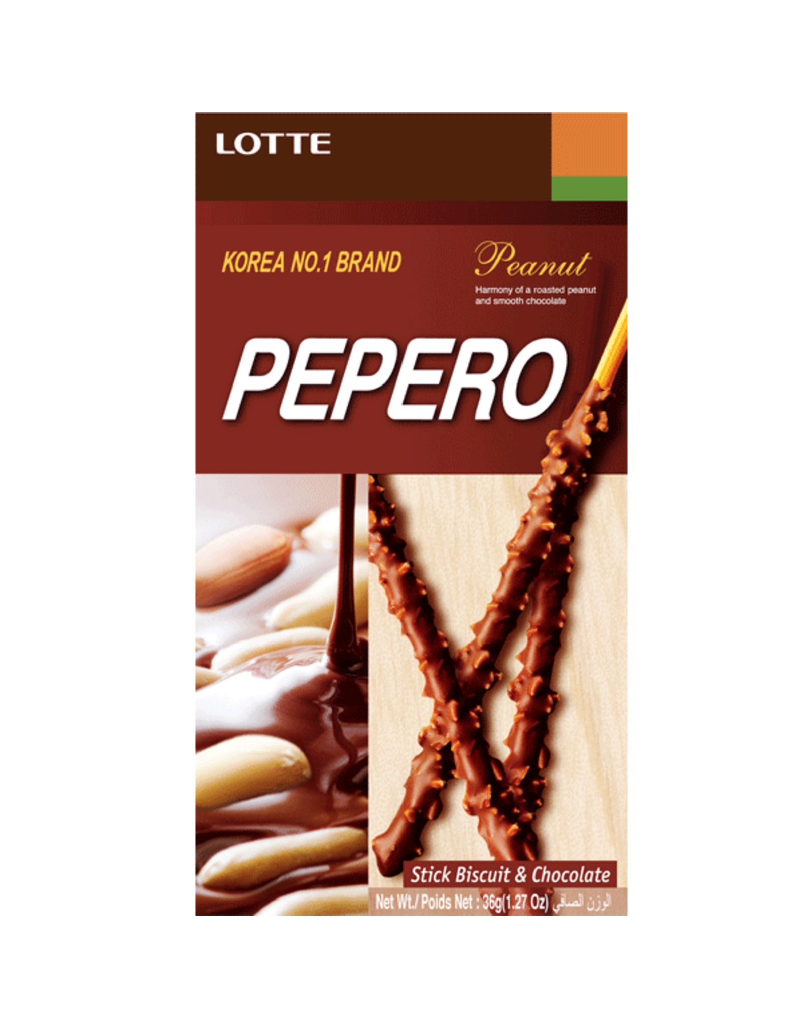 Pepero Chocolate & Biscuit - Peanut - 39 g - BBD: 20/04/2022