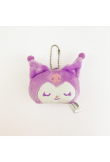 Sanrio - Plush Face Mascot Keychain - Kuromi - Pastel - 5 cm