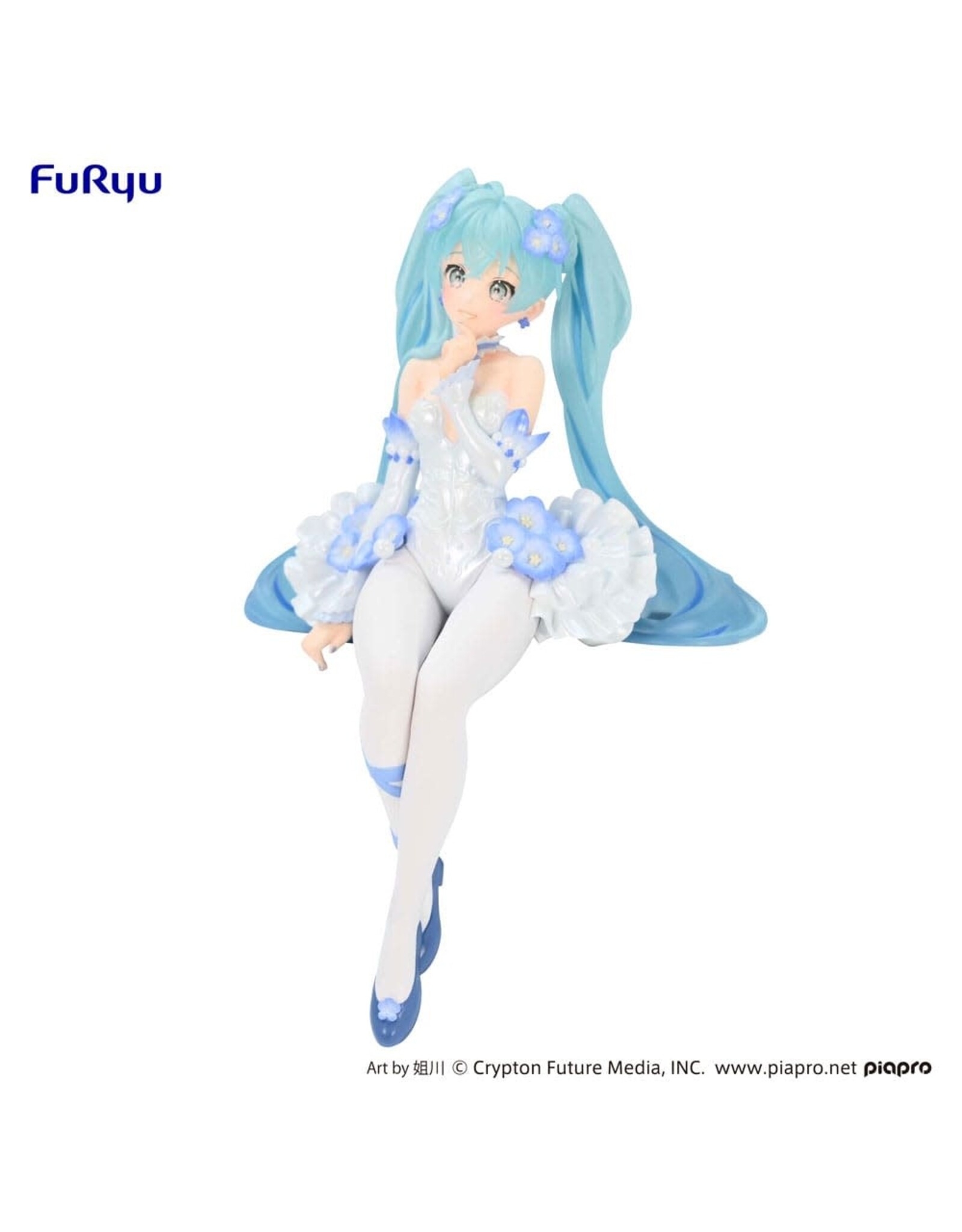 Hatsune Miku - Flower Fairy Nemophila Version Noodle Stopper - Furyu PVC Figure - 15 cm