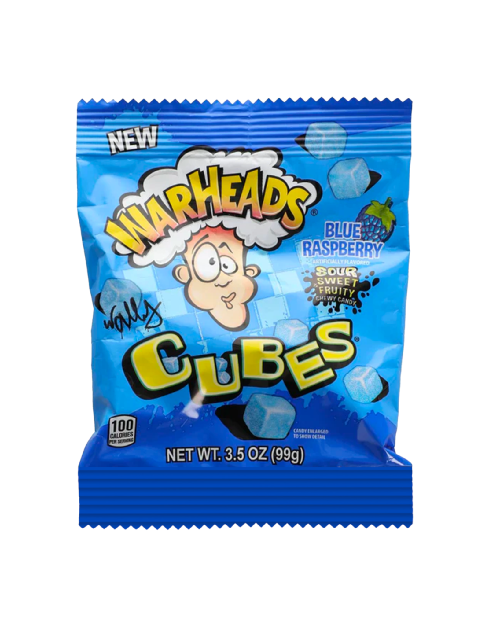 Warheads Blue Raspberry Cubes - 99g