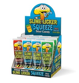 Toxic Waste - Slime Licker Sour Squeeze Candy - 70g (Blue Razz, Cherry & Apple Flavor)