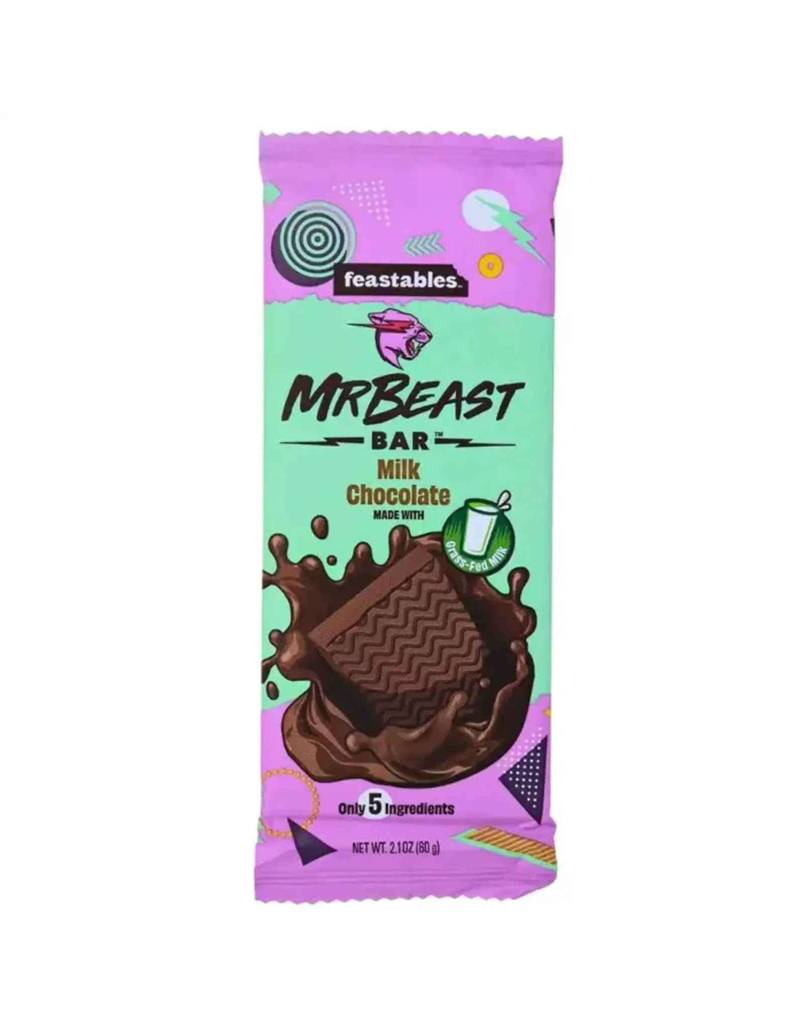 Mr Beast Feastables Chocolate Bar -  Milk Chocolate - 60g