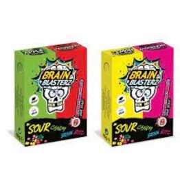 Brain Blasterz - Brain Bitz Sour Candy (Apple/Strawberry or Lemon/Raspberry flavour) - 45g