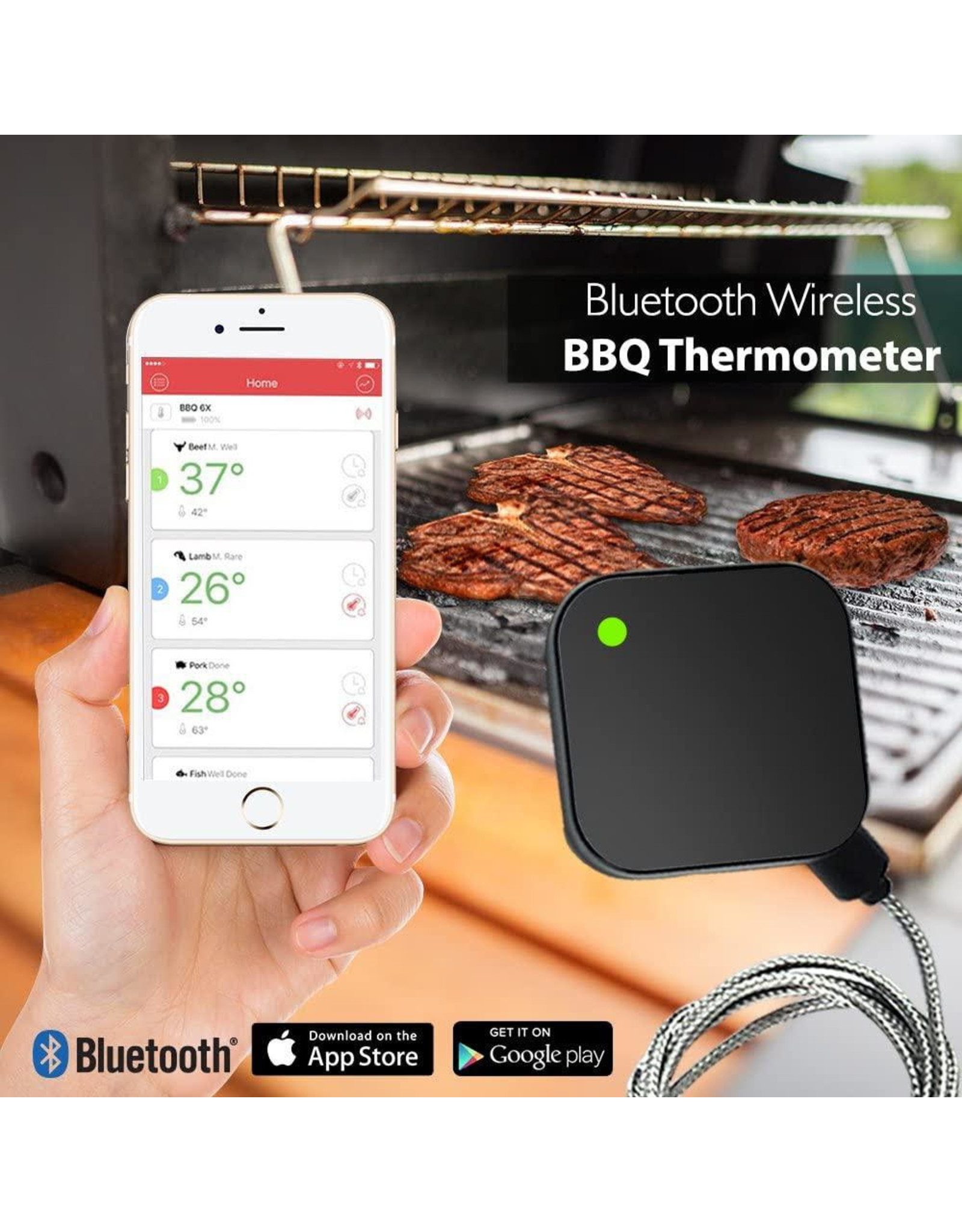 Keij Kamado® Bluetooth BBQ thermometer - 1 probe