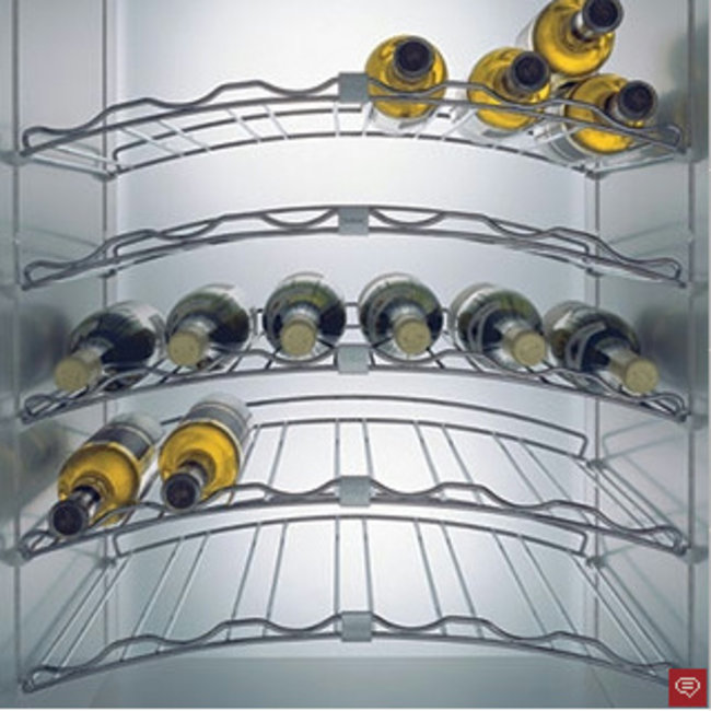 SieMatic MultiMatic Flessenrek voor 6 flessen chroom, diepte 38cm. Voor kastbreedte 60cm.