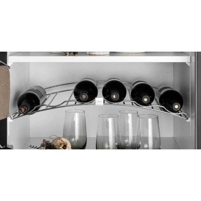 SieMatic MultiMatic Flessenrek voor 6 flessen chroom, diepte 38cm. Voor kastbreedte 60cm.