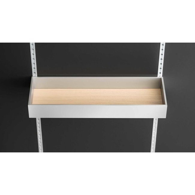 SieMatic MultiMatic voorraadbakje aluminium met houten bodem.bodem