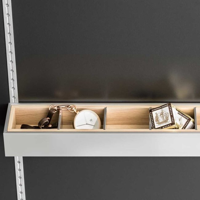 SieMatic MultiMatic bakje voor accessoires aluminium,  37 cm breed