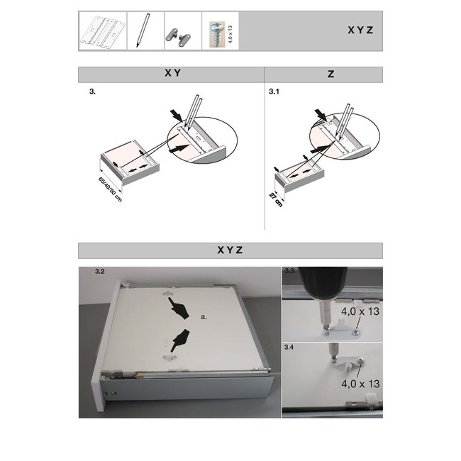 SieMatic Softclose ladedempers, 1 paar, t.b.v. SieMatic lades (modificatieset links en rechts) voor ladesysteem 2003-2014  Incl. duidelijk uitleg voor eenvoudige zelfmontage