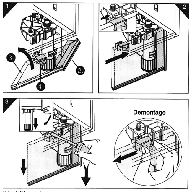 SieMatic Set plintklemmen  transparant ( doosje met 5 stuks) past op alle 13mm dikke SieMatic voorzetplinten