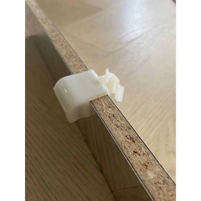 SieMatic Set plintklemmen  transparant ( doosje met 5 stuks) past op alle 13mm dikke SieMatic voorzetplinten