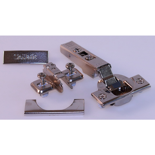 SieMatic Scharnier  110 graden, hartmaat pluggen voetplaatje 32mm, boormaat in front 35mm. Wordt geleverd incl voetplaatje (kruisplaatje)