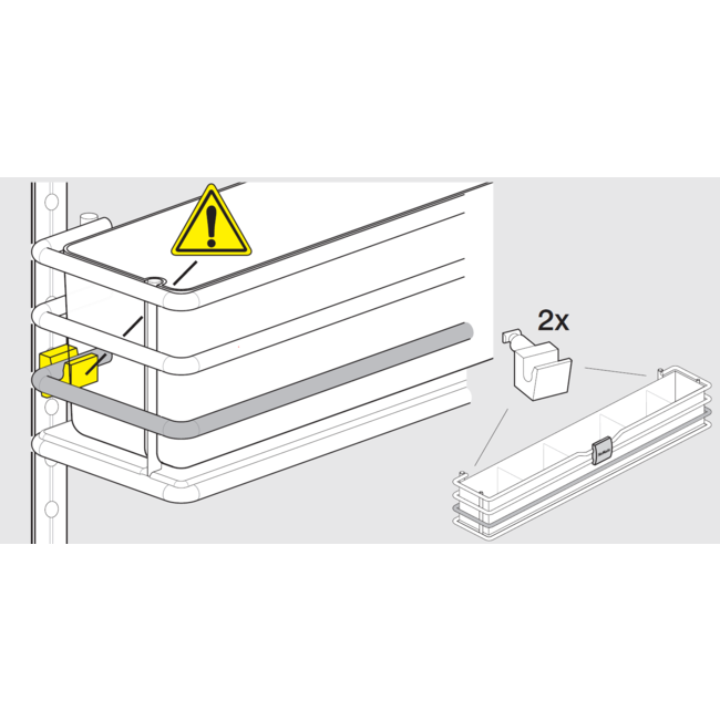 SieMatic Multimatic ophanghaakjes, bevestigingselementen voor kastdeuren met MFS stips