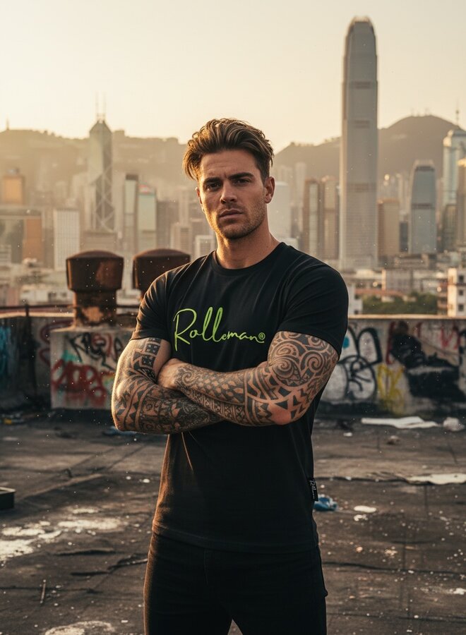 Dario (zwart-neon geel)