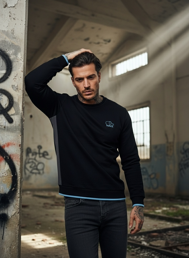 Basic Pullover 'Vano'   (turquoise)
