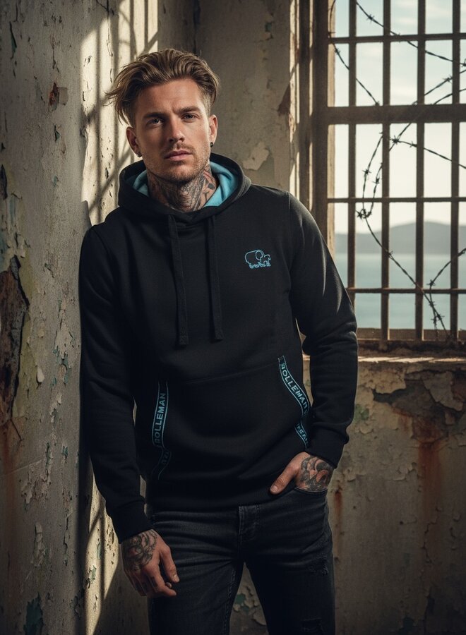 Hoodie model FRANS (turquoise)