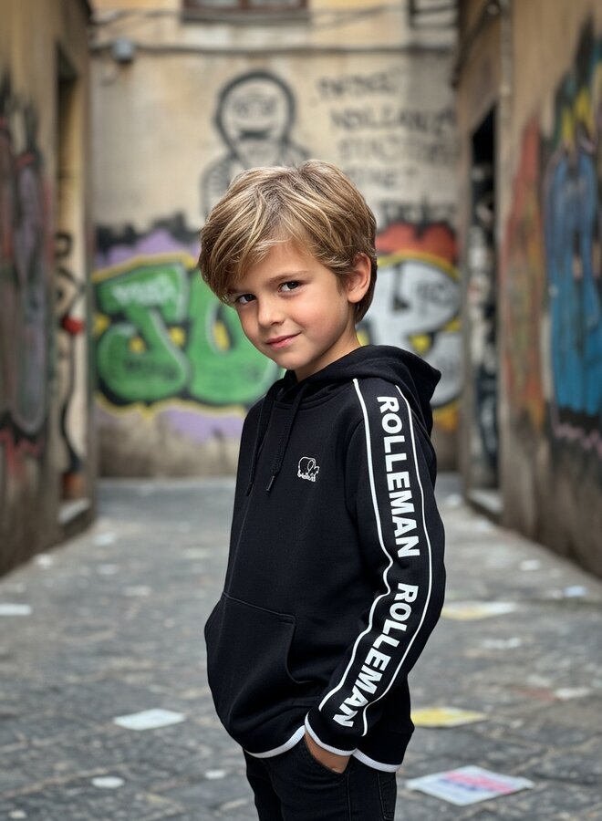 Kids hoodie Pino (black / white)