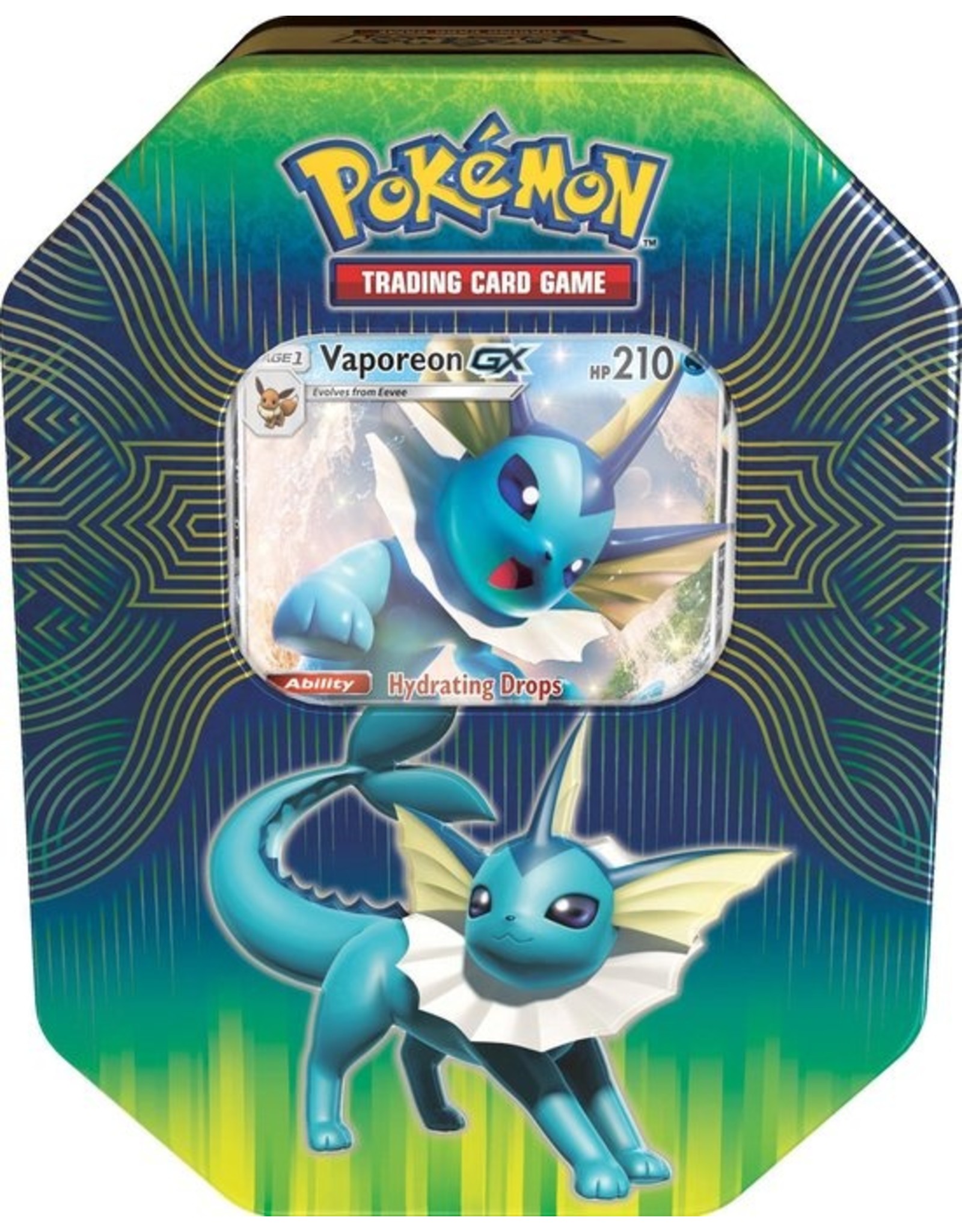 Elemental Power Tins: Vaporeon GX Tin