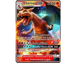 Oversized Jumbo Charizard GX SM 195 - LegendaryCards.eu