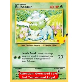 Oversized Jumbo Bulbasaur 25 year anniversary 44/102