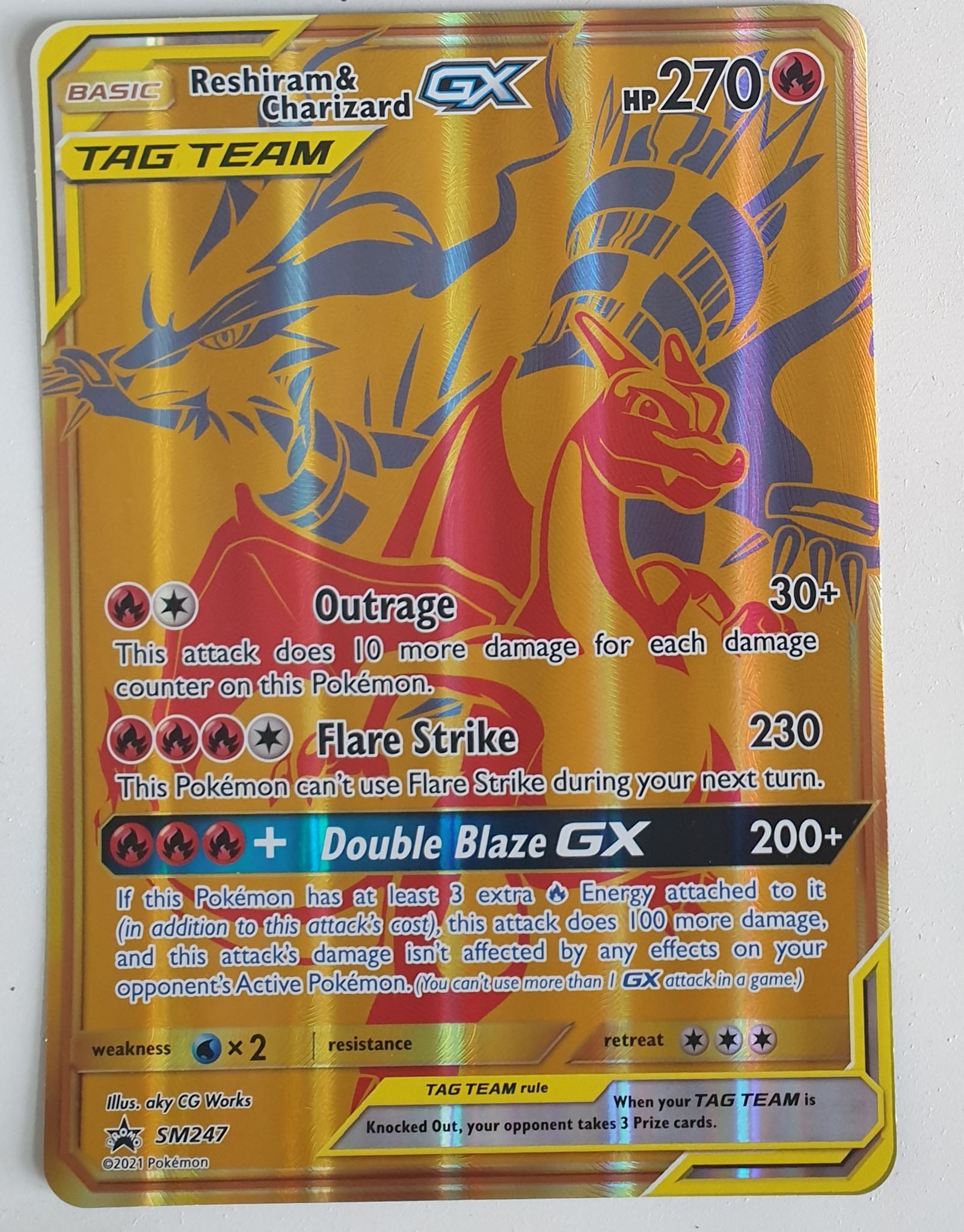 Pokemon Reshiram charizard GX