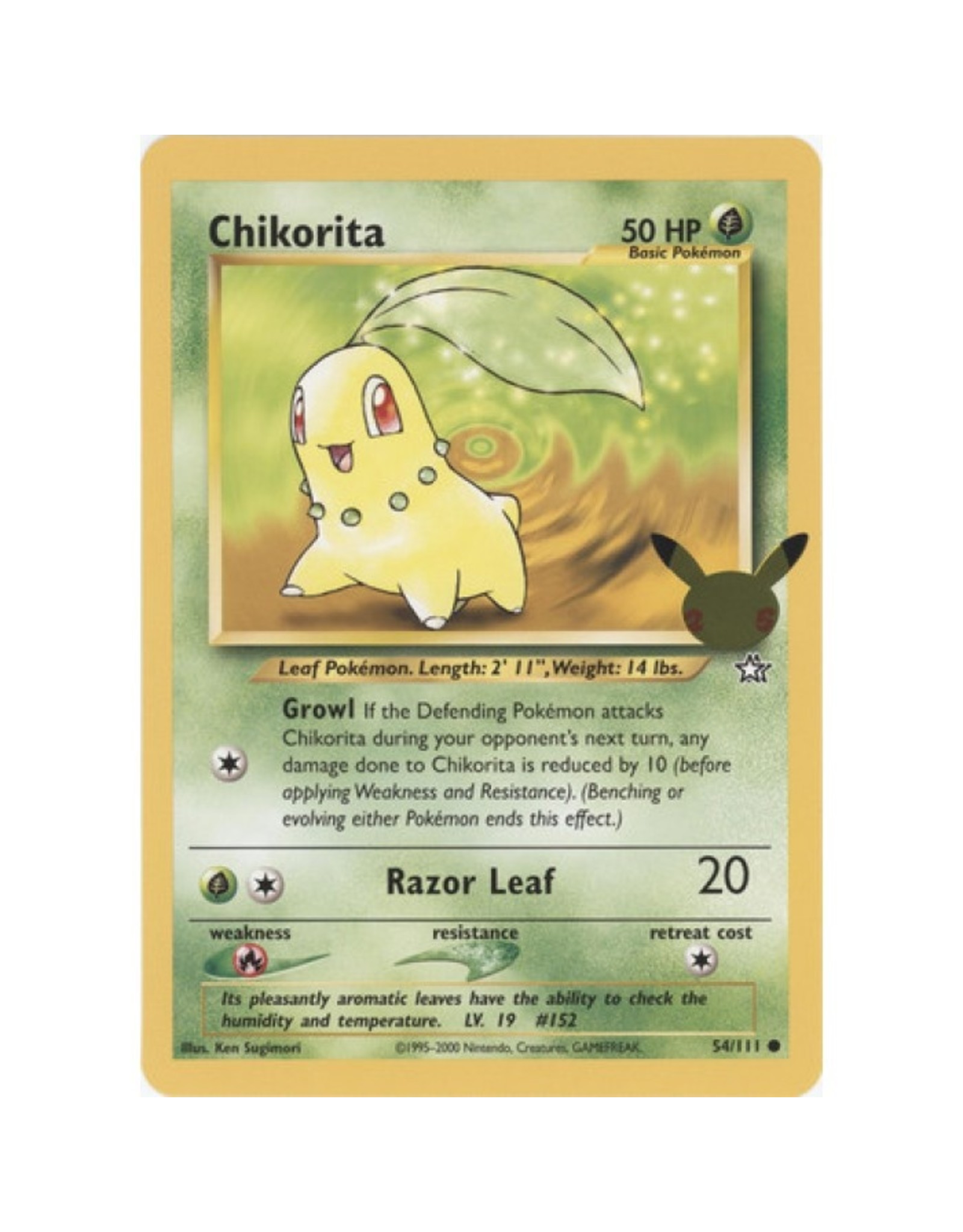 Chikorita Oversized Jumbo card 54/111