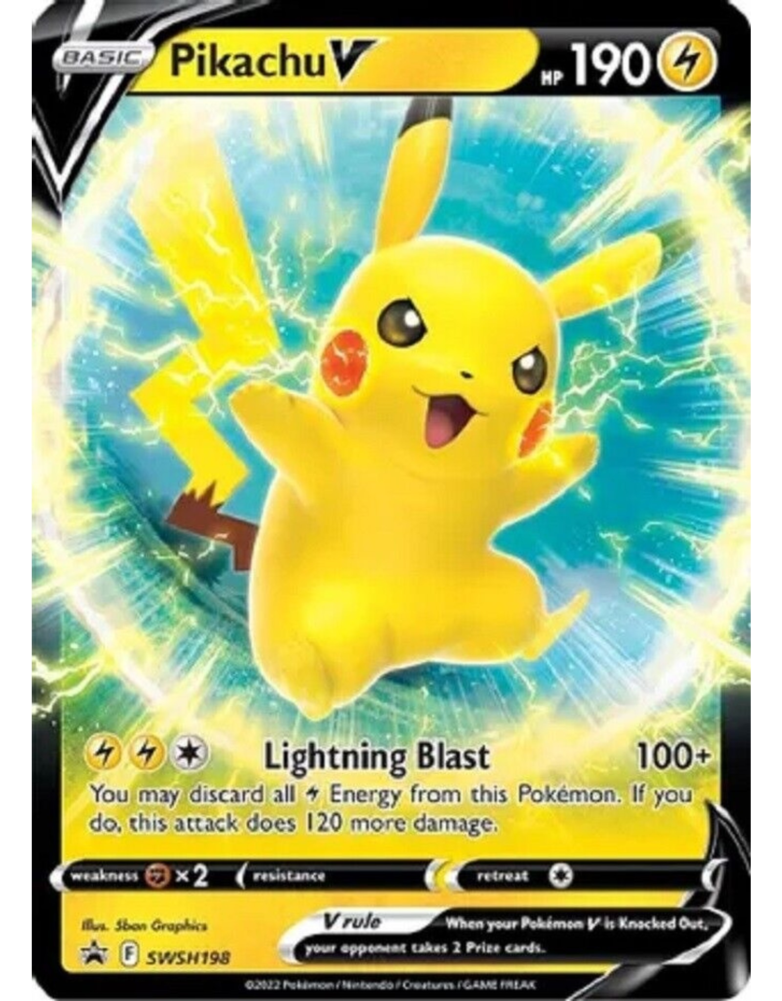 Pikachu V Oversized Jumbo card SWSH 198