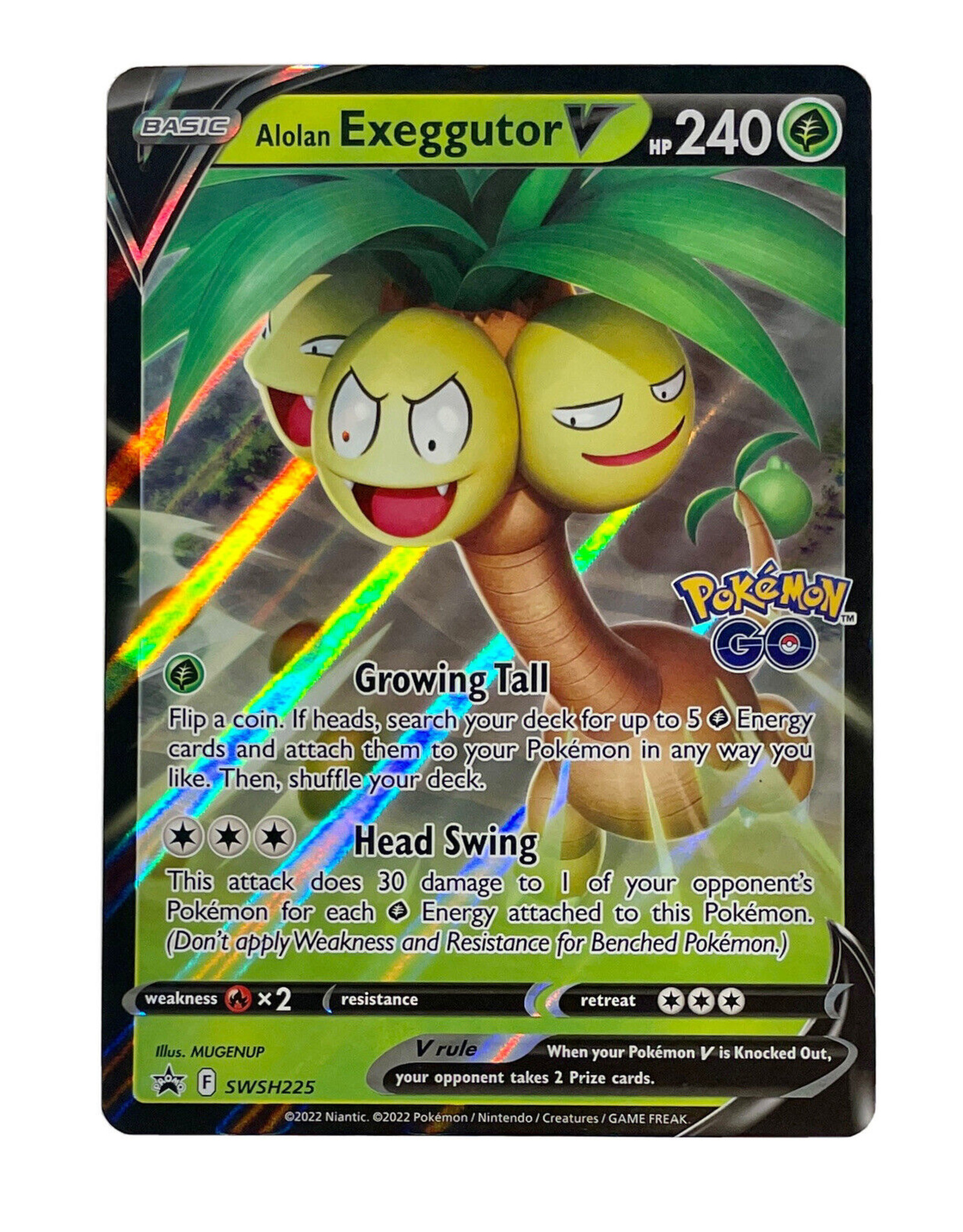 Alolan Exeggutor V Oversized Jumbo Card SWSH 225