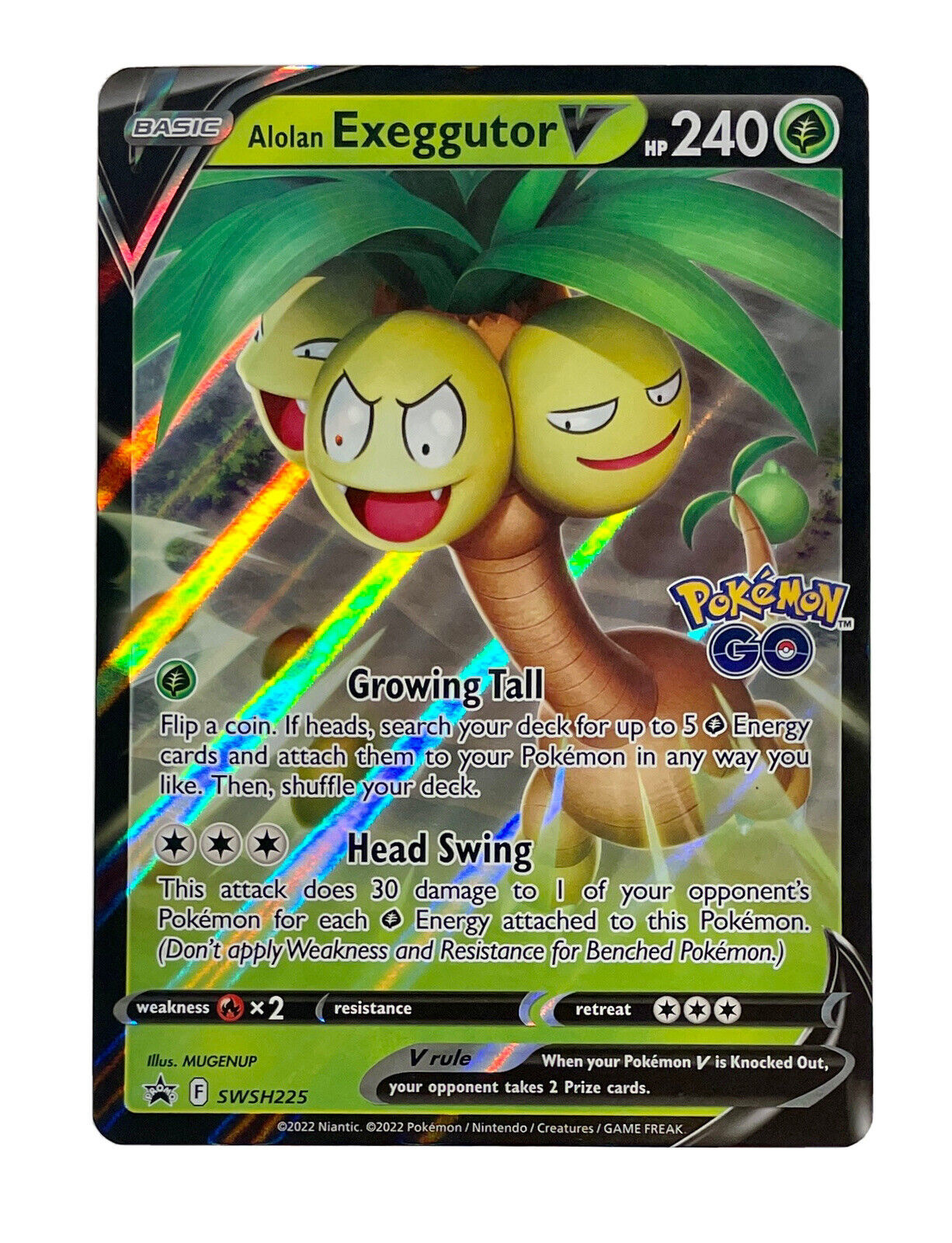 Alolan Exeggutor V Oversized Jumbo Card SWSH 225 LegendaryCards eu Alolan Exeggutor V Oversized Jumbo Card SWSH 225 LegendaryCards eu