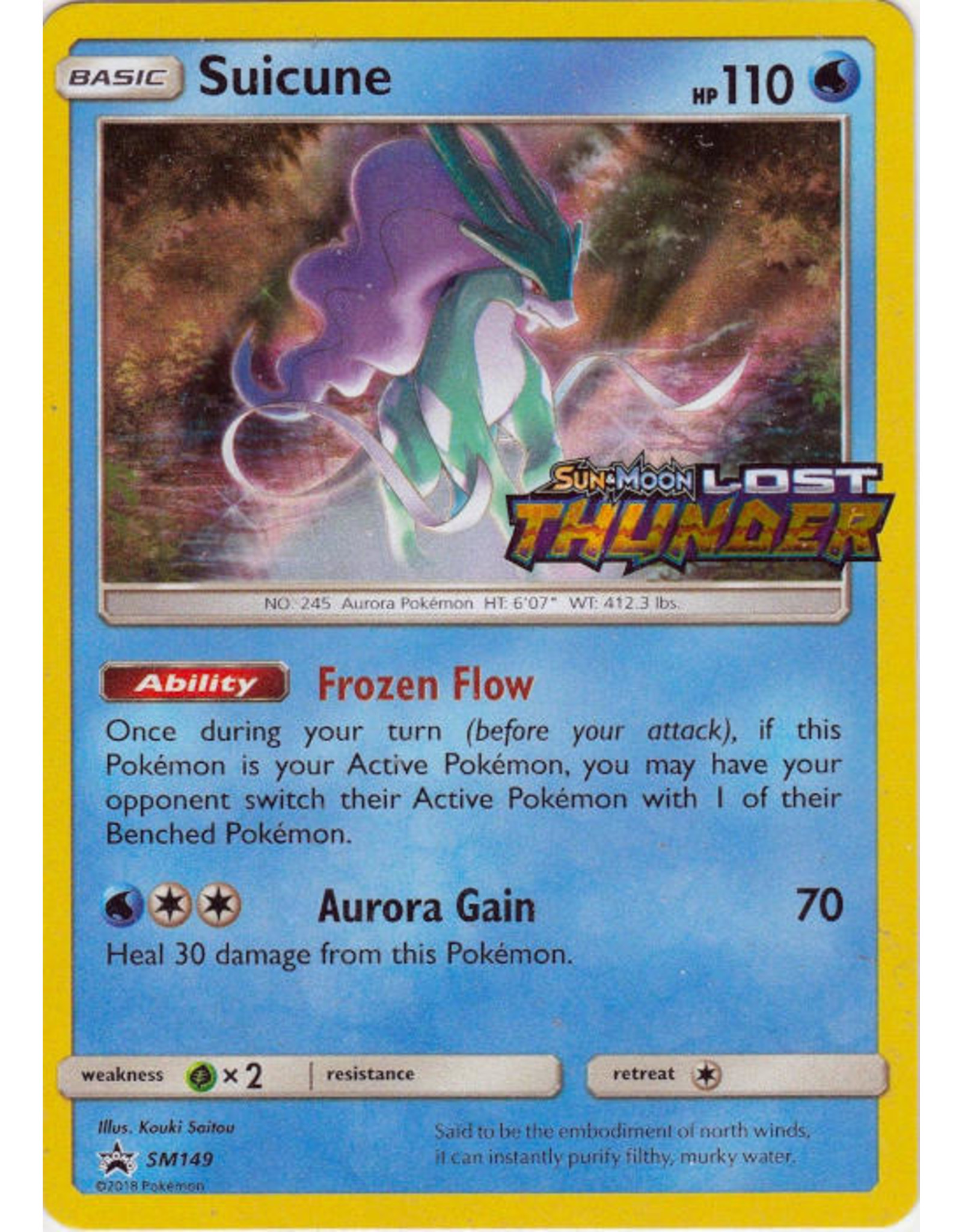 Suicune SM 149 Lost Thunder Prerelease Promo