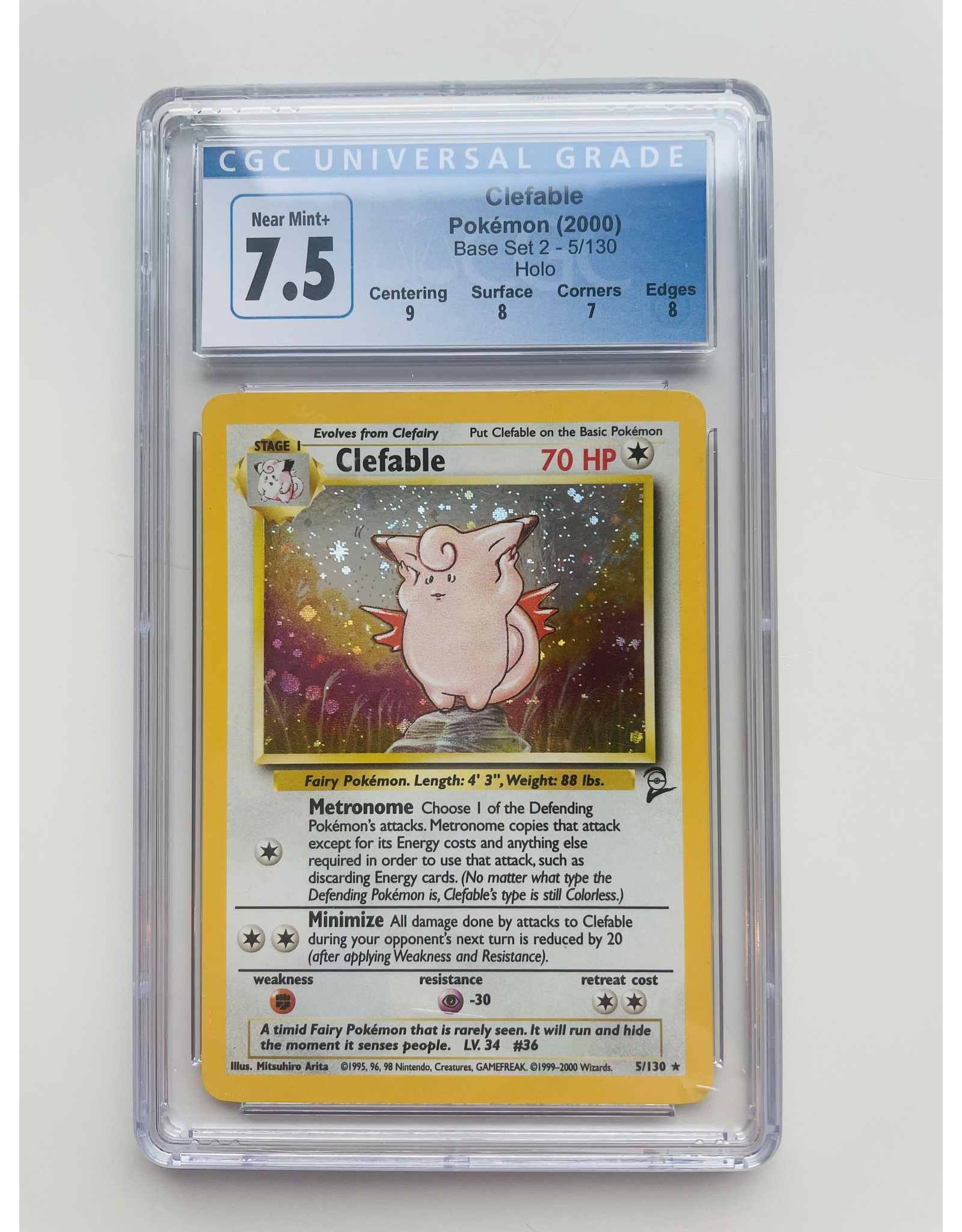 Clefable Base Set 2 CGC 7.5