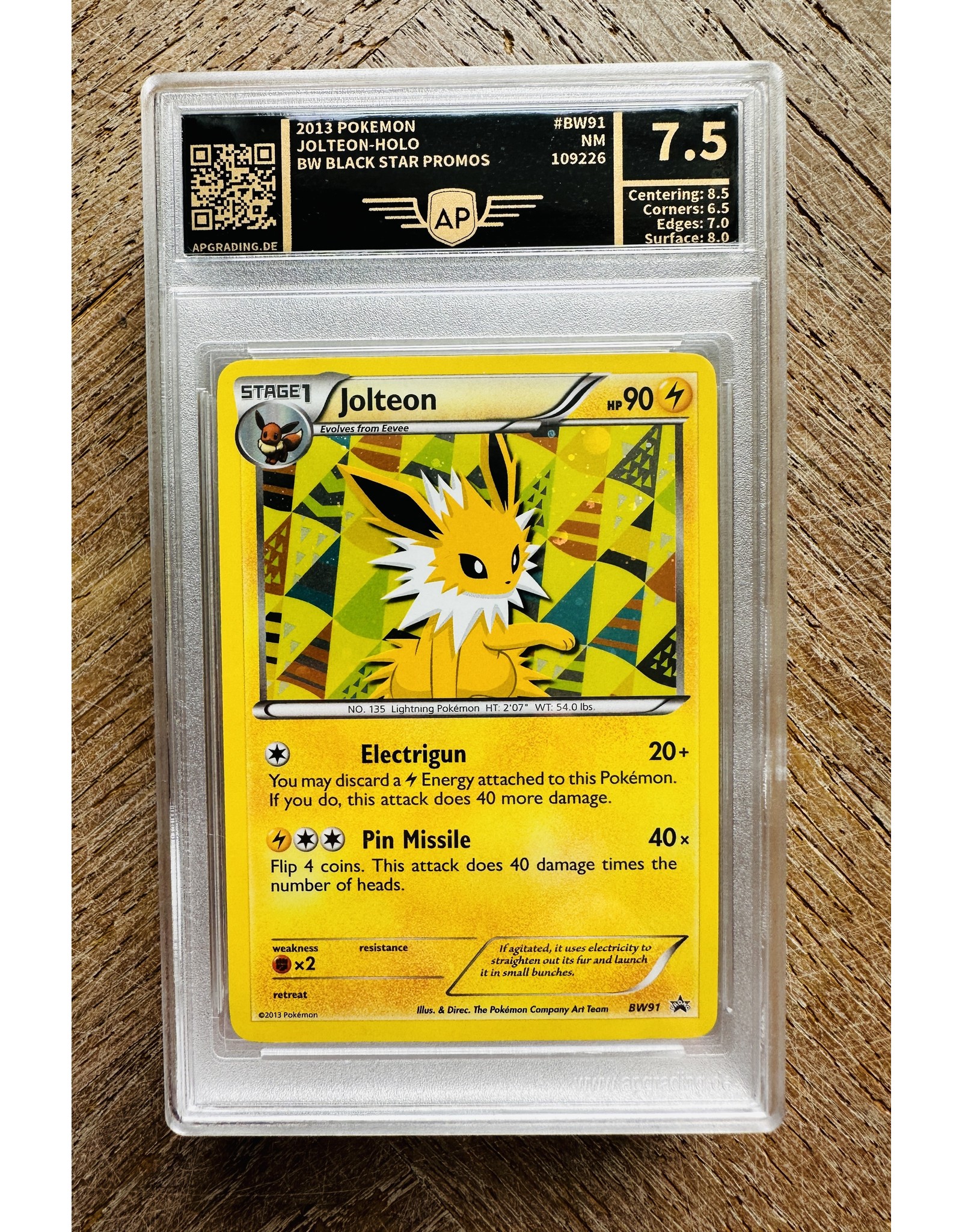 Jolteon AP 7.5 Black Star Promo BW 91