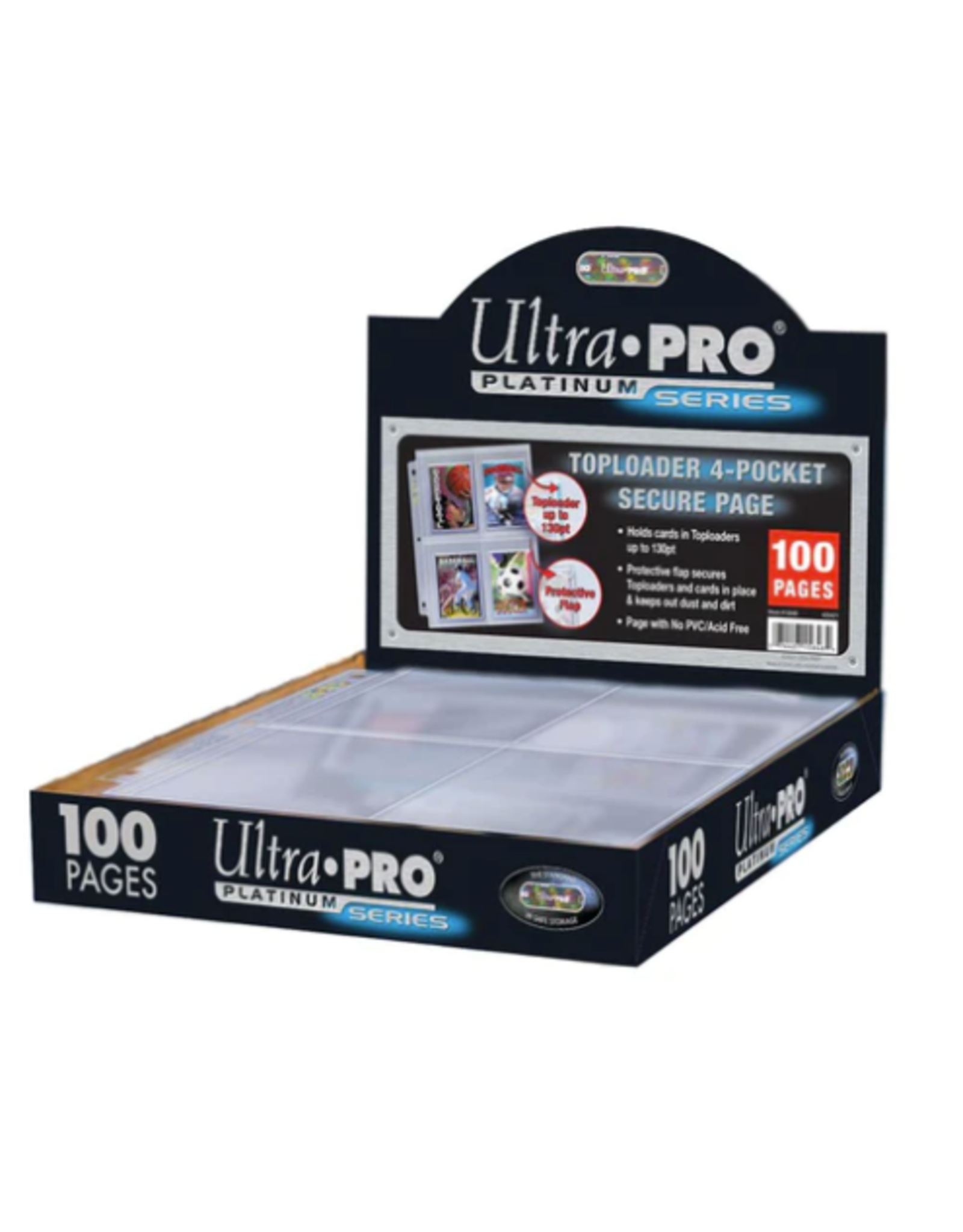 100 Ultra Pro PLATINUM 4-Pocket Toploader Pages