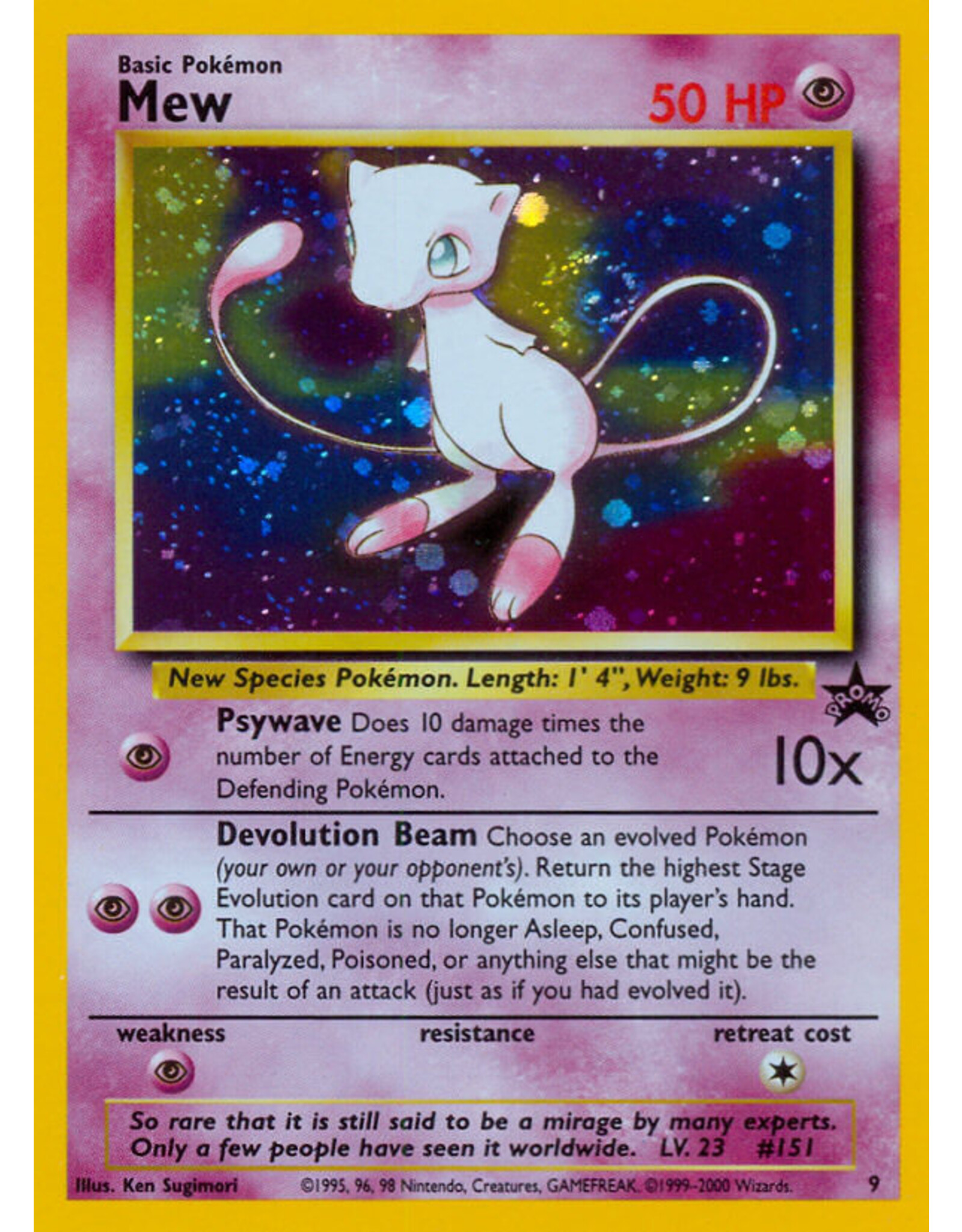 Mew Holo Wizards Black Star Promo 9