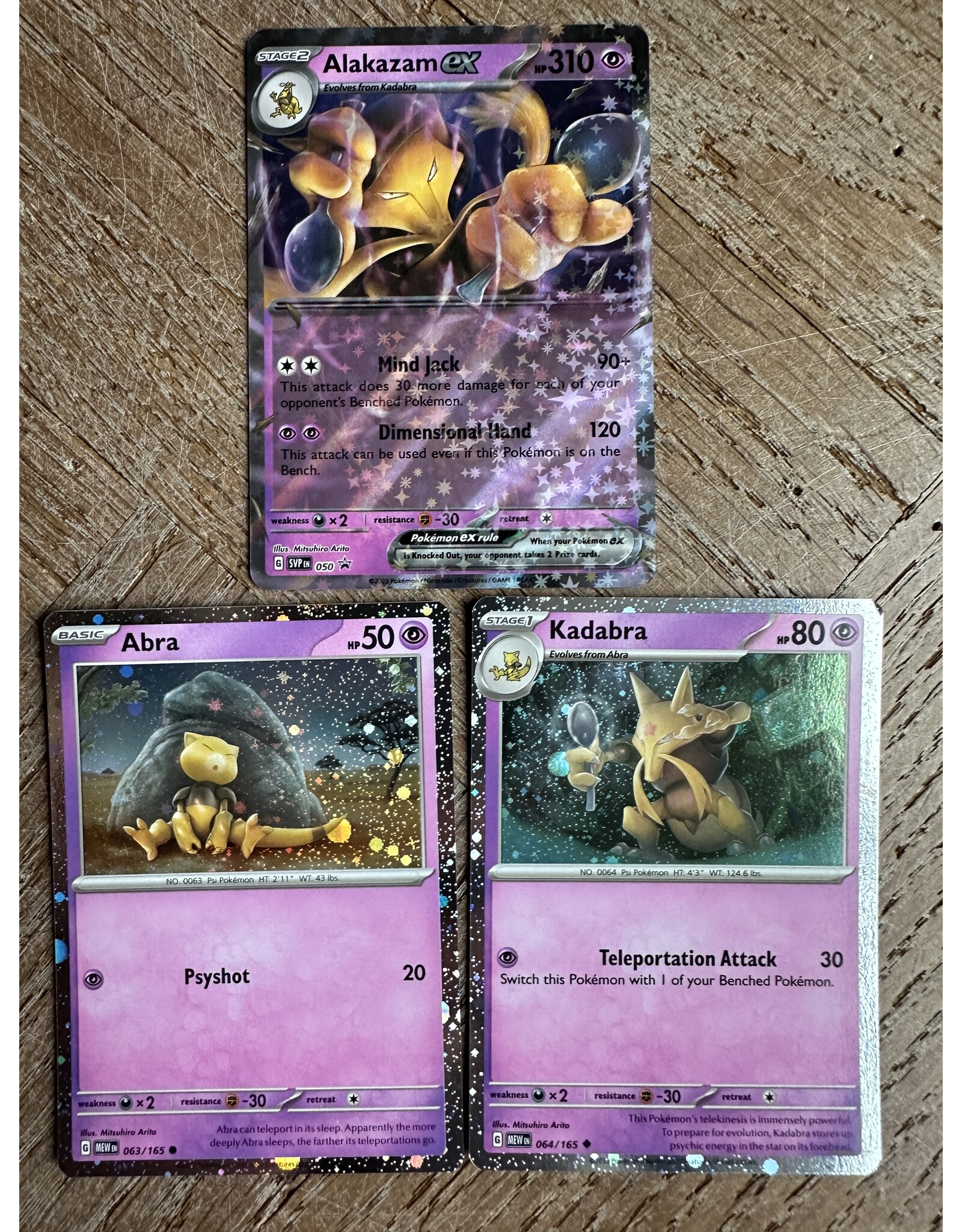 Alakazam ex/Kadabra/Abra set SVP 050