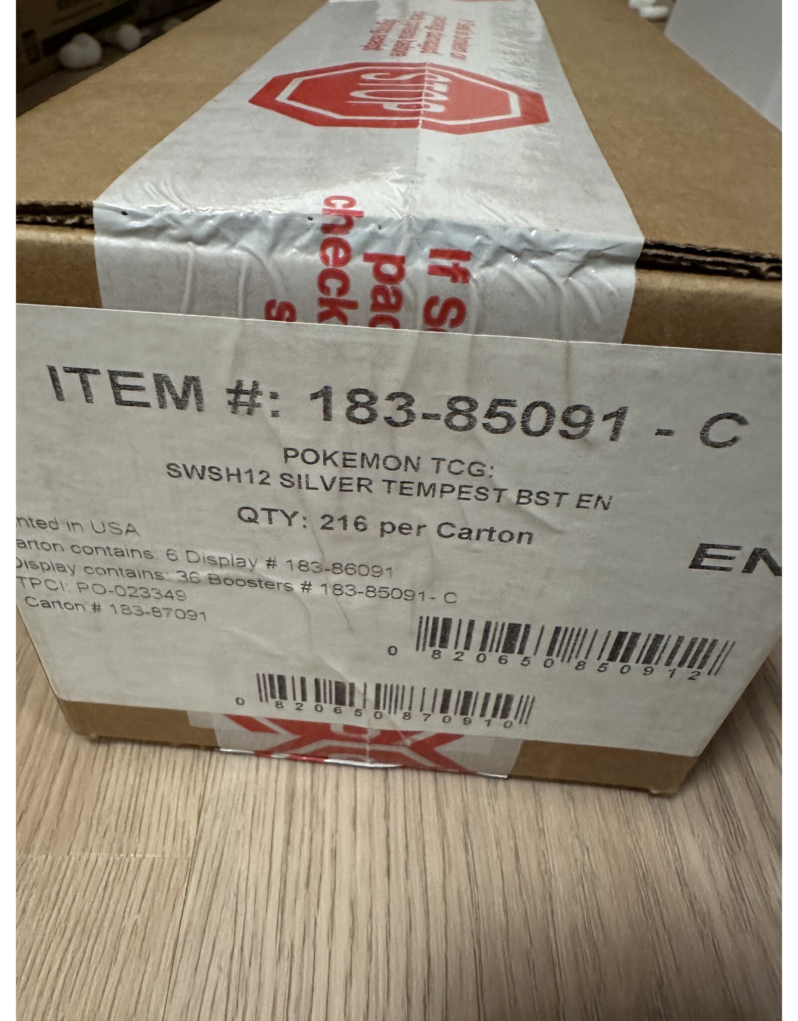 Silver Tempest Booster Box Case