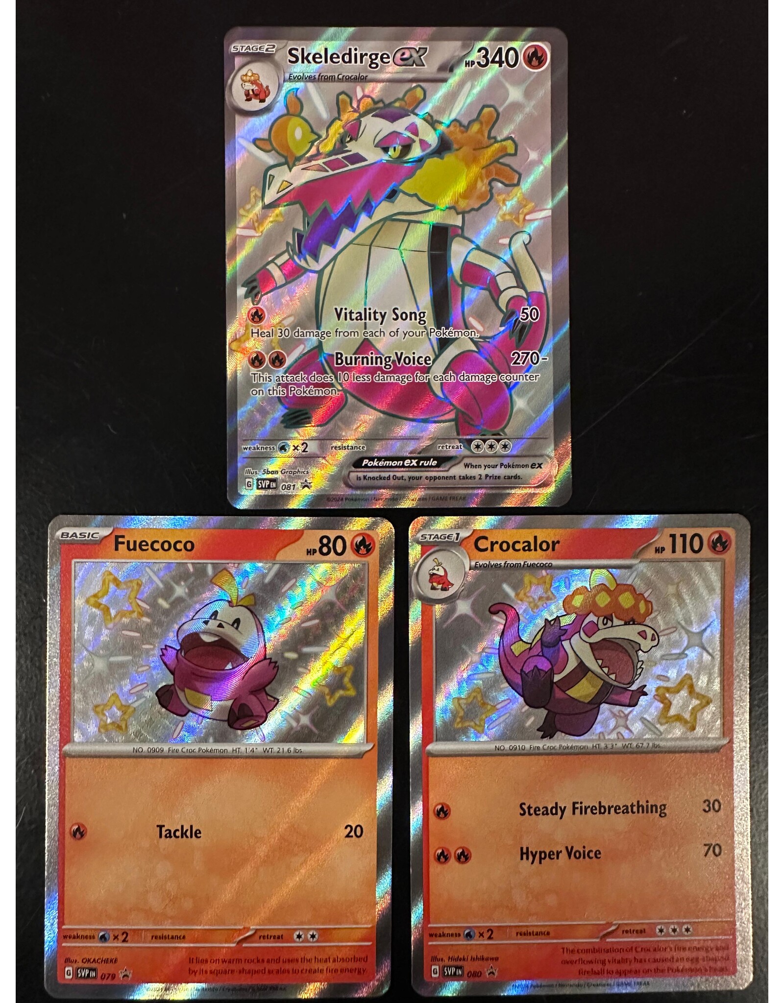 Skeledirge ex SVP 081 (plus free Fuecoco SVP 079 and Crocalor SVP 080)