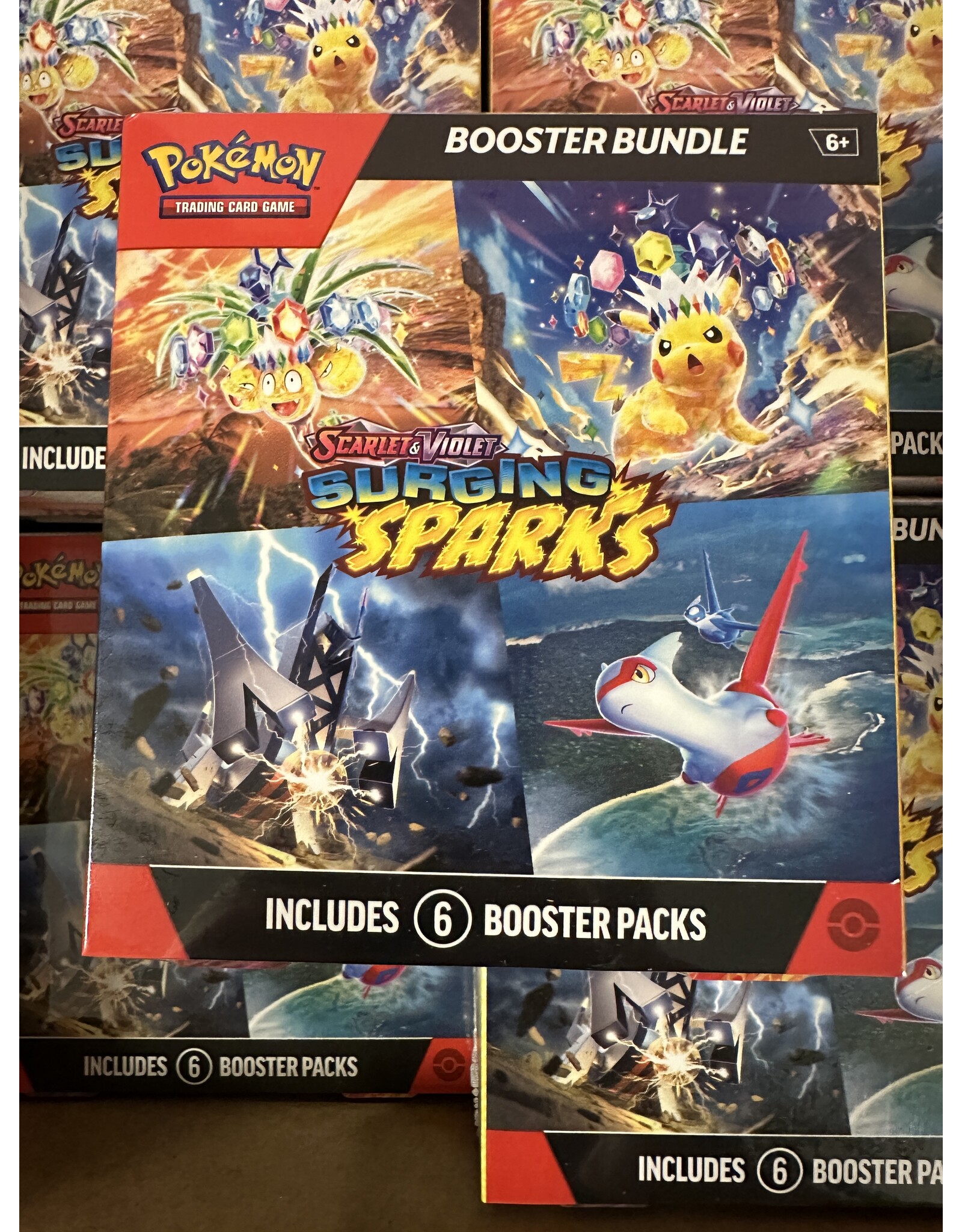 Surging Sparks Booster Bundle Pokémon Center Version