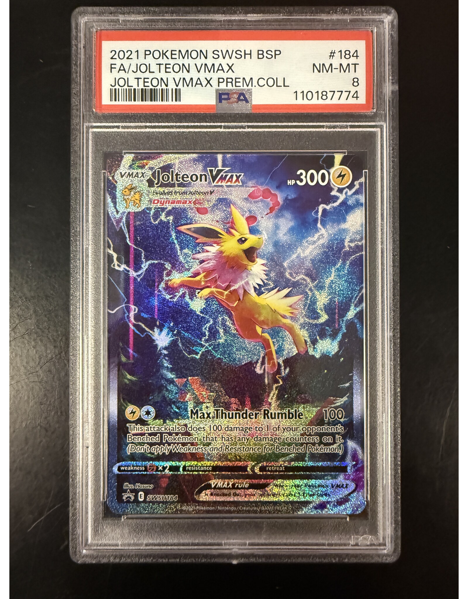 Jolteon VMAX (SWSH 184) PSA 8