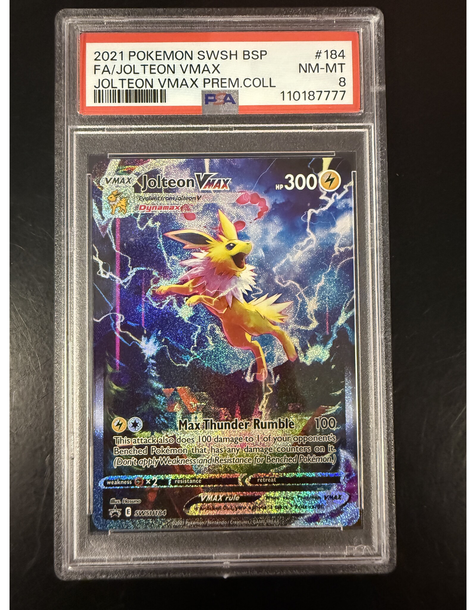 Jolteon VMAX (SWSH 184) PSA 8