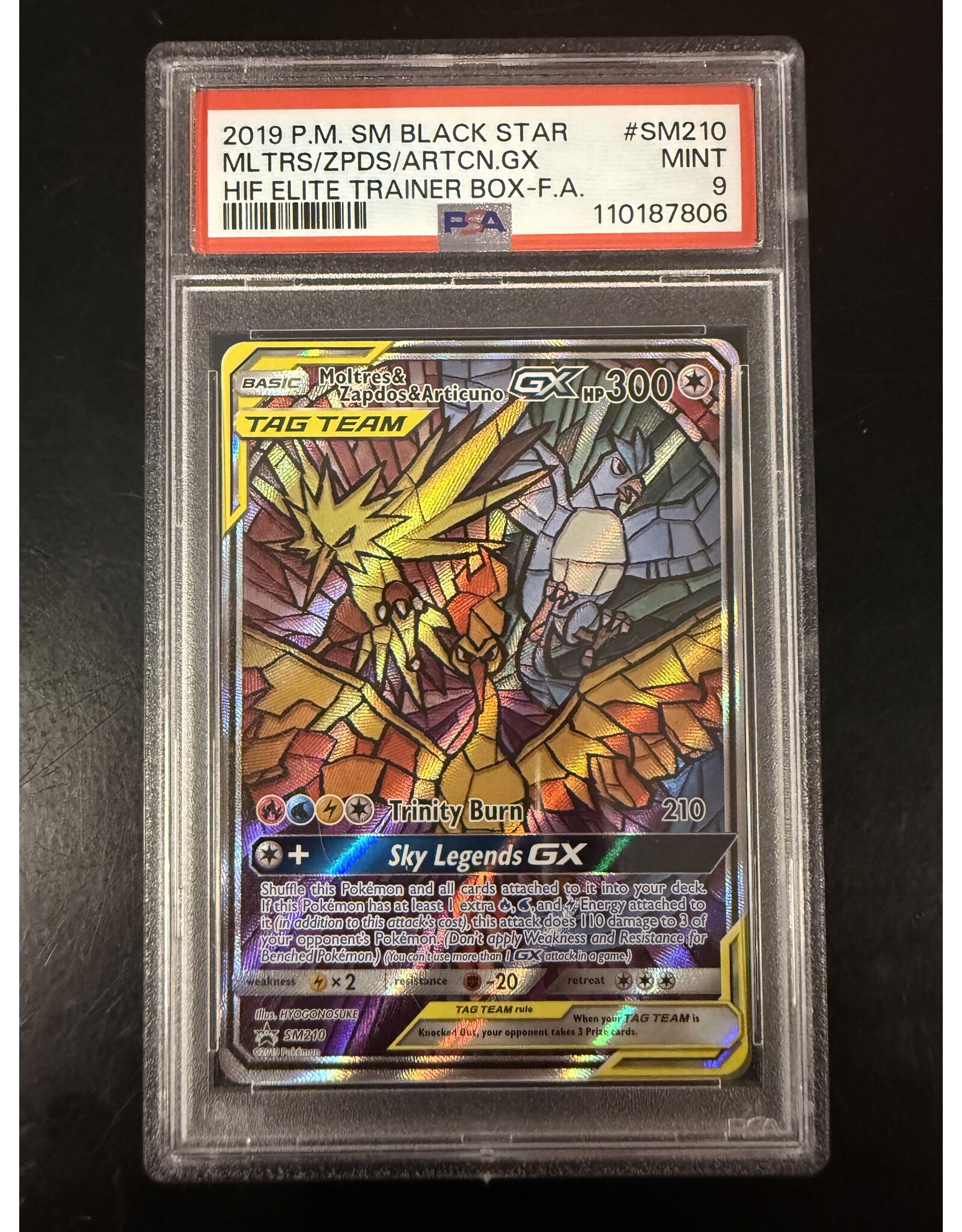 Moltres Zapdos Articuno GX SM210 PSA 9