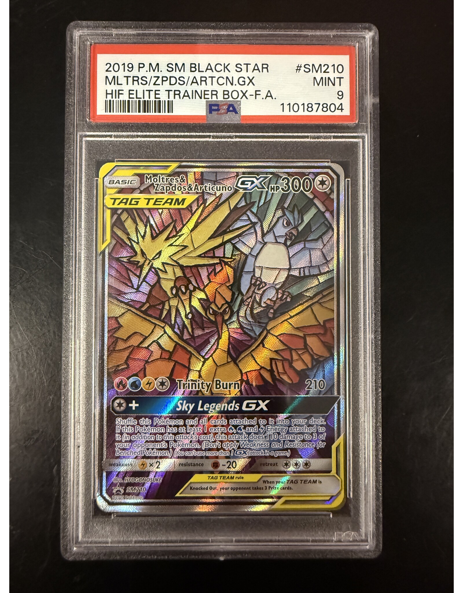Moltres Zapdos Articuno GX SM210 PSA 9