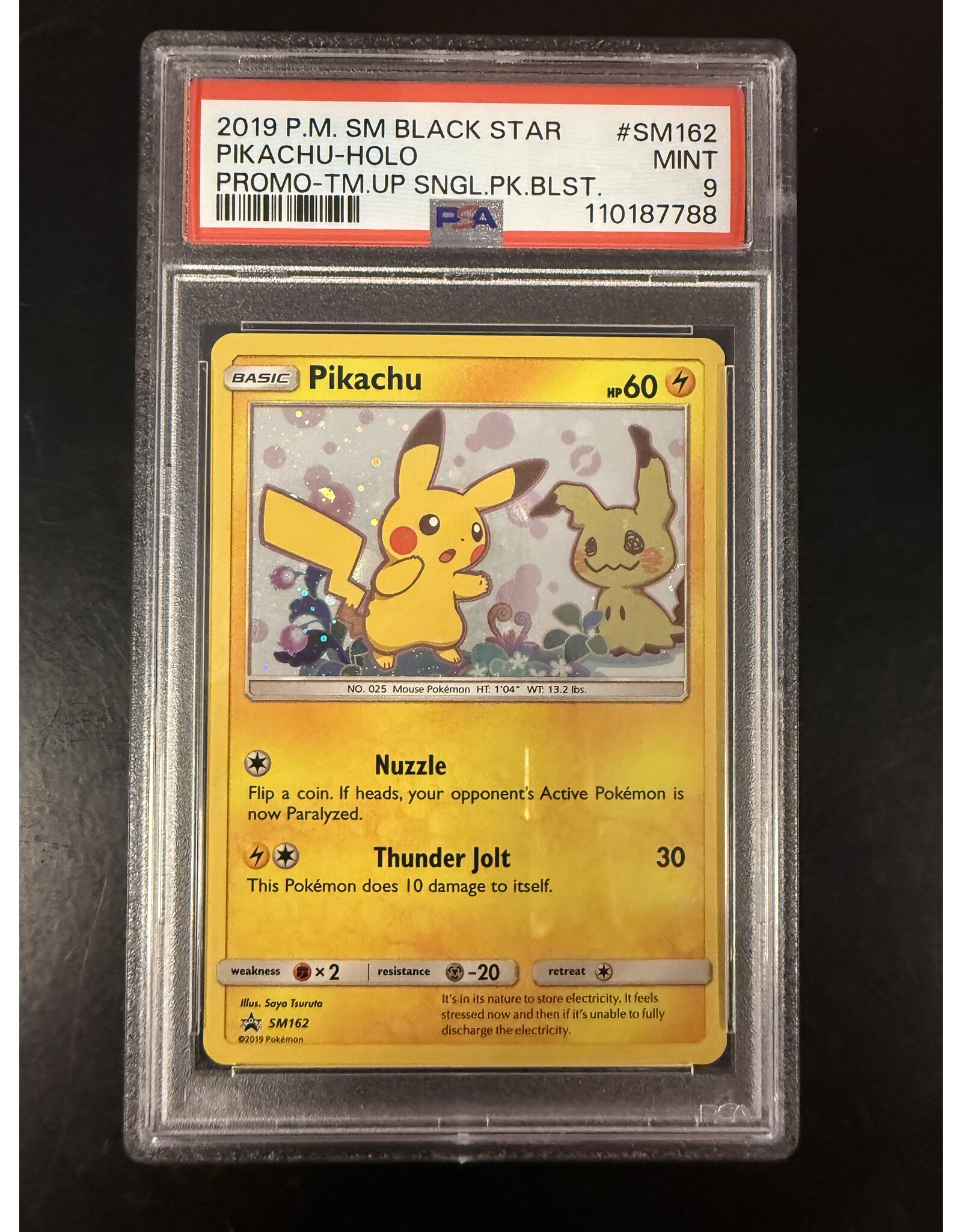 Pikachu Team Up Promo SM162 PSA 9