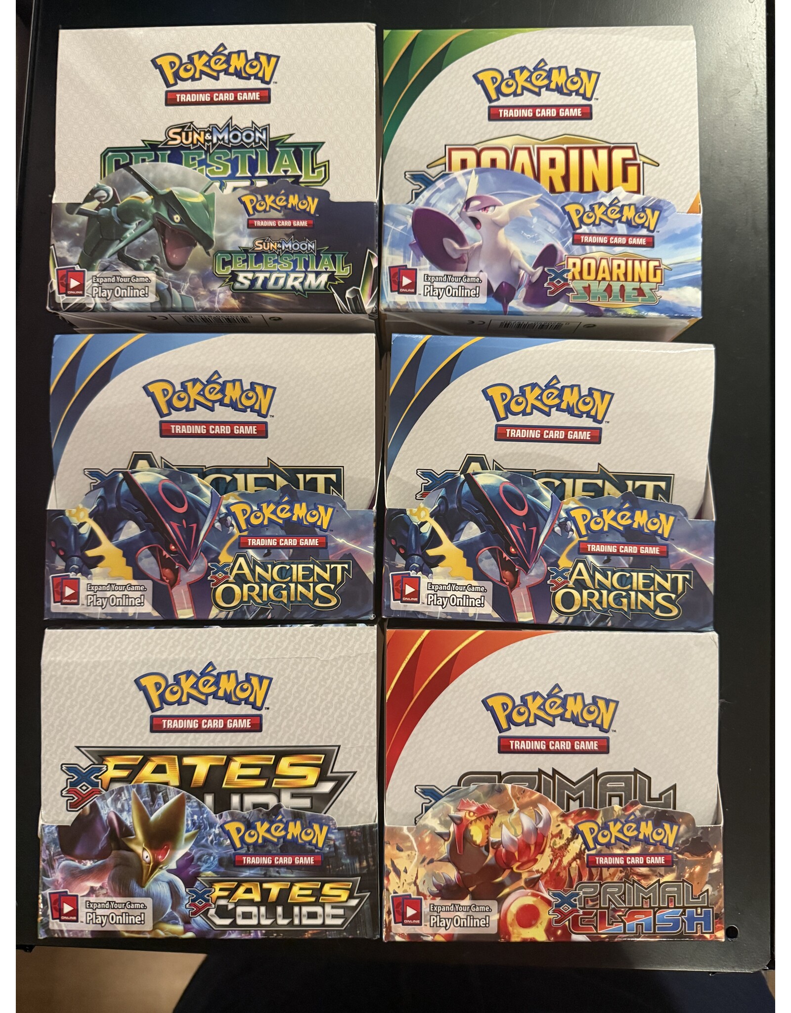 Rare lot of EMPTY expensive booster boxes