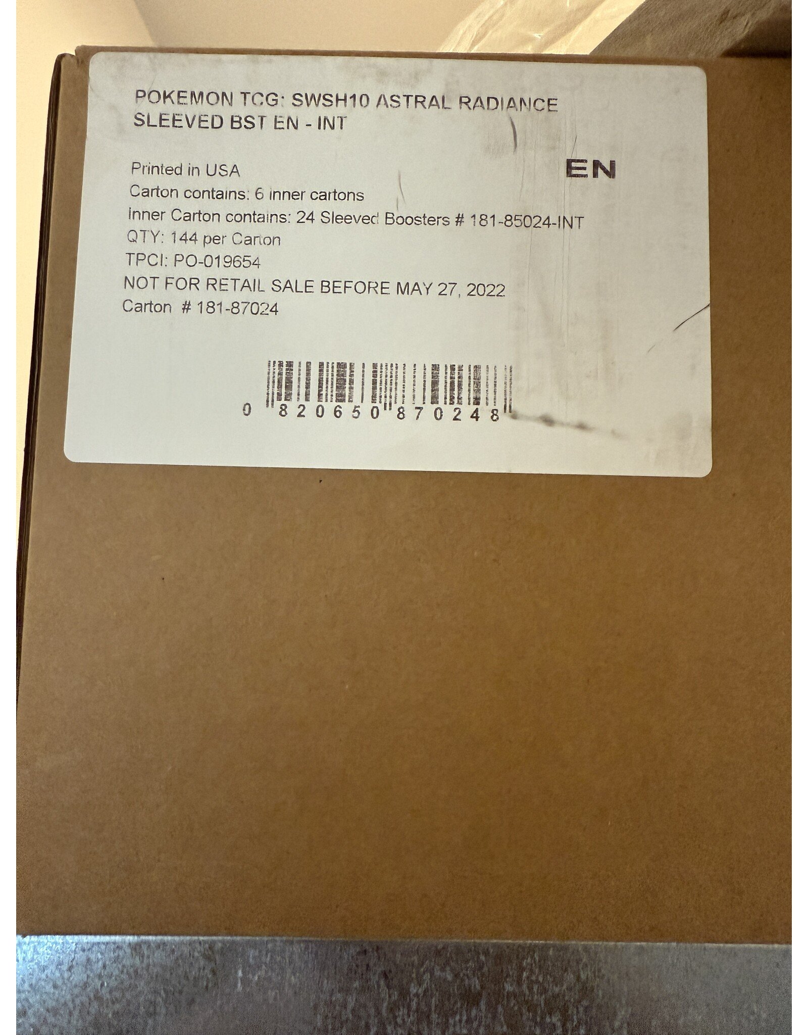 Astral Radiance Sleeved Booster Case (144)