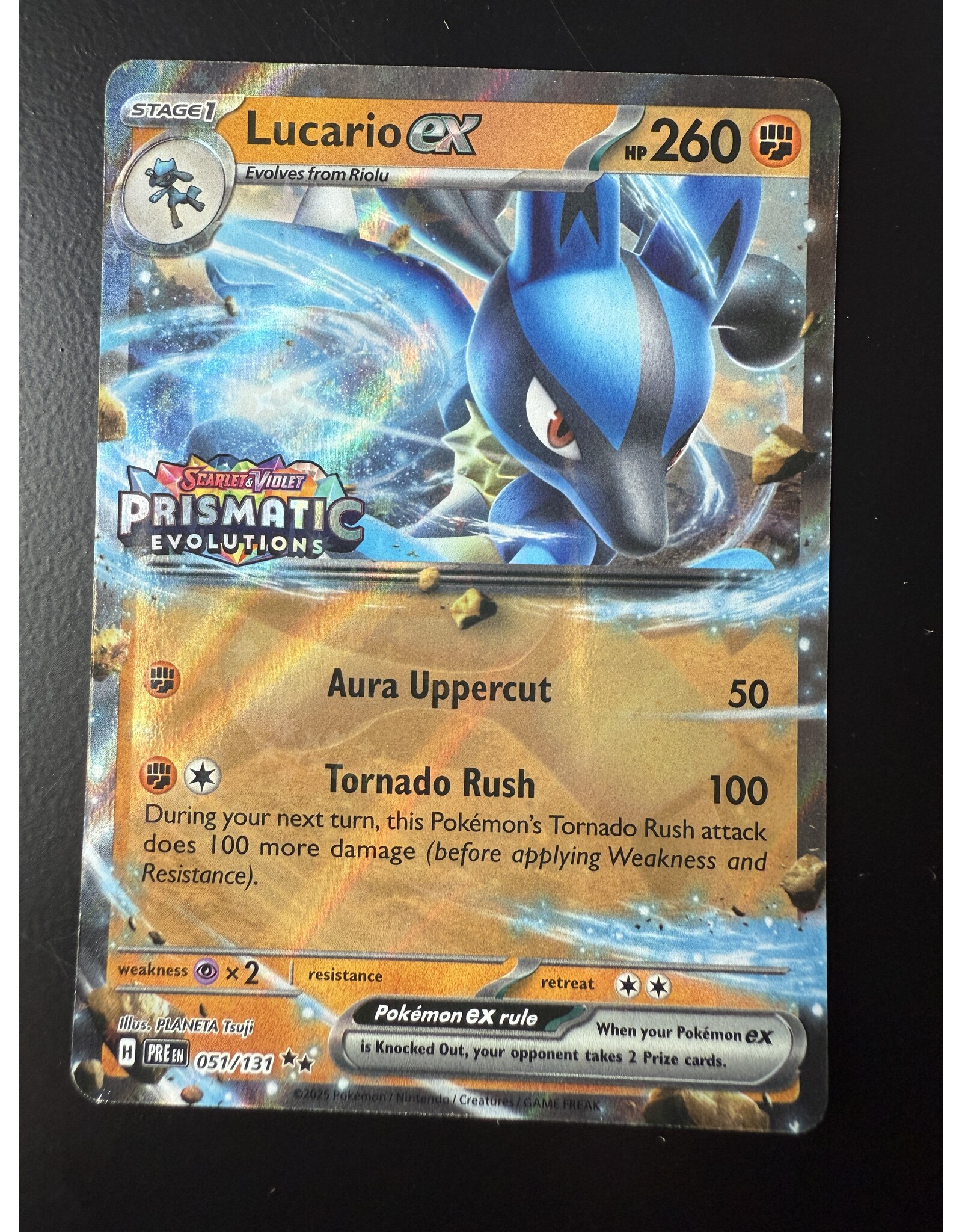 Lucario ex PRISMATIC EVOLUTIONS STAMP xPRE 051