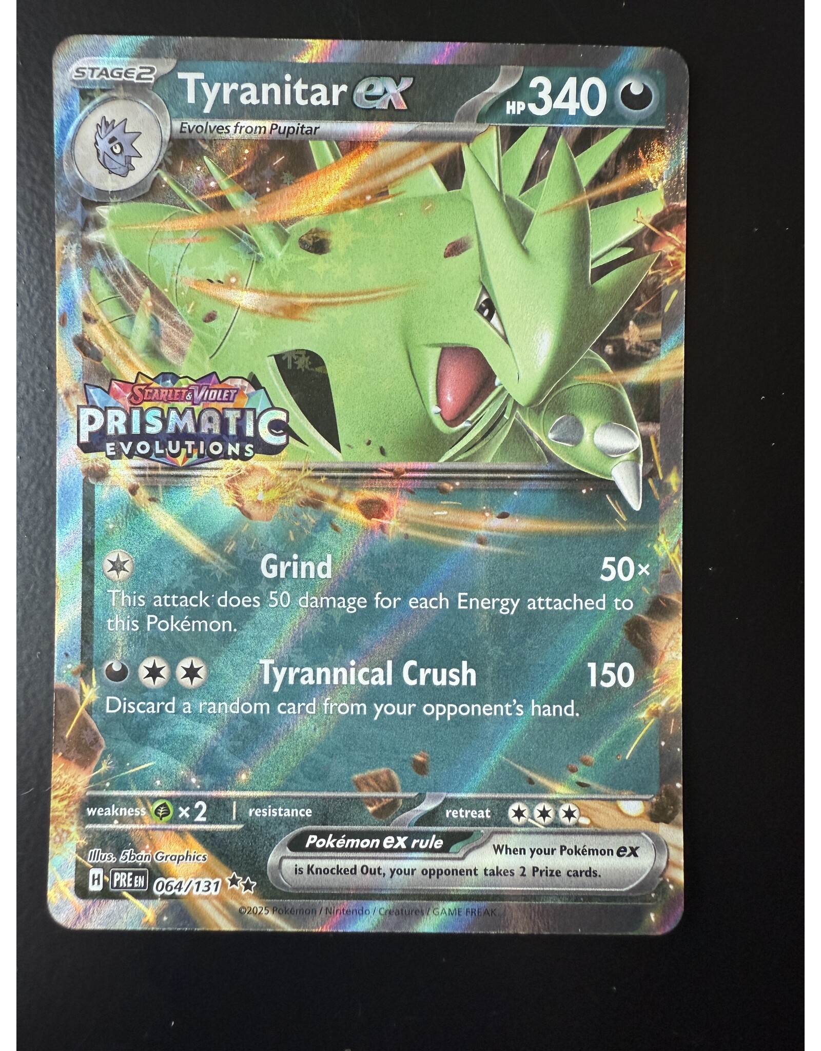 Tyranitar ex PRISMATIC EVOLUTIONS STAMP xPRE 064