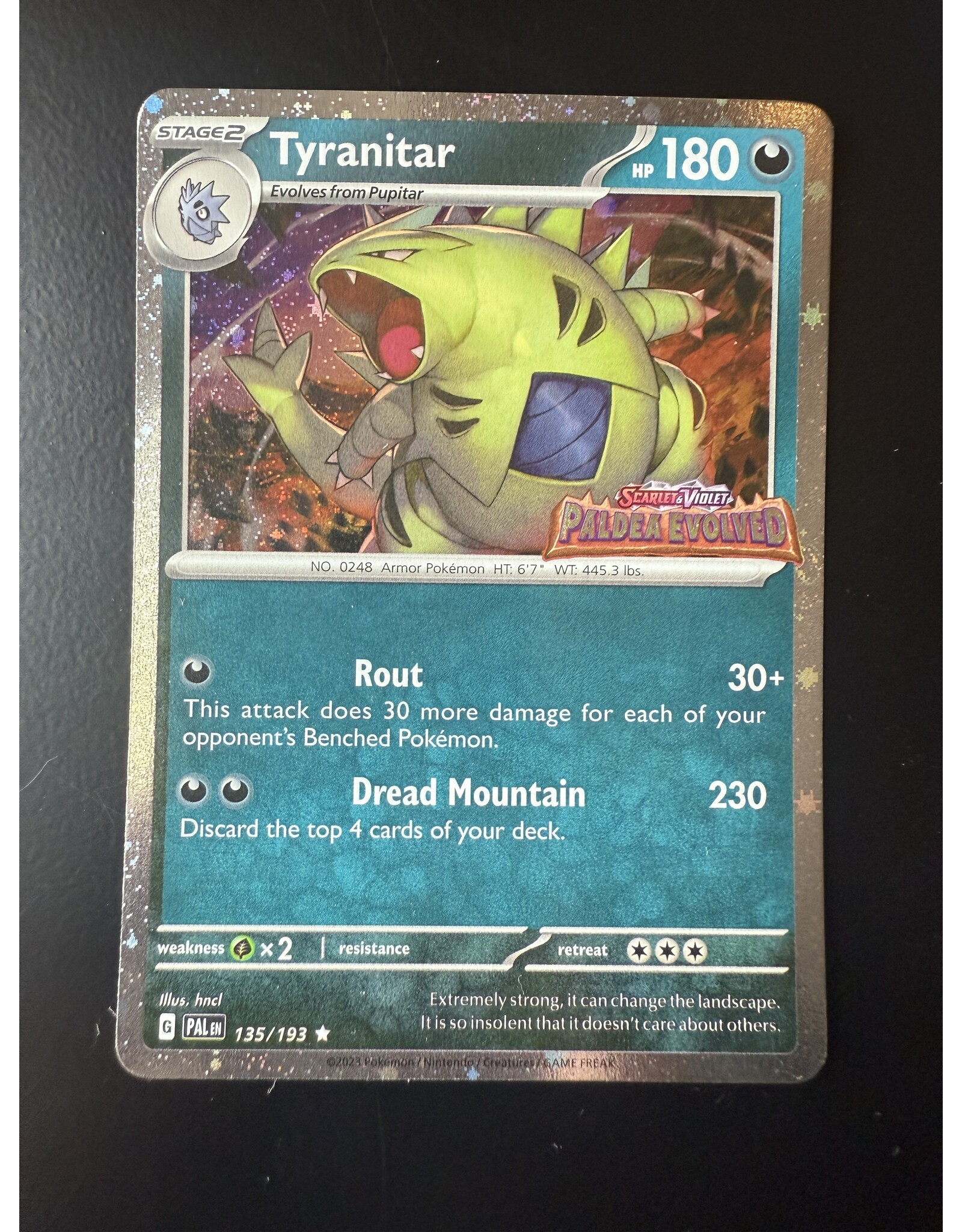 Tyranitar PALDEA EVOLVED STAMP PAL 135