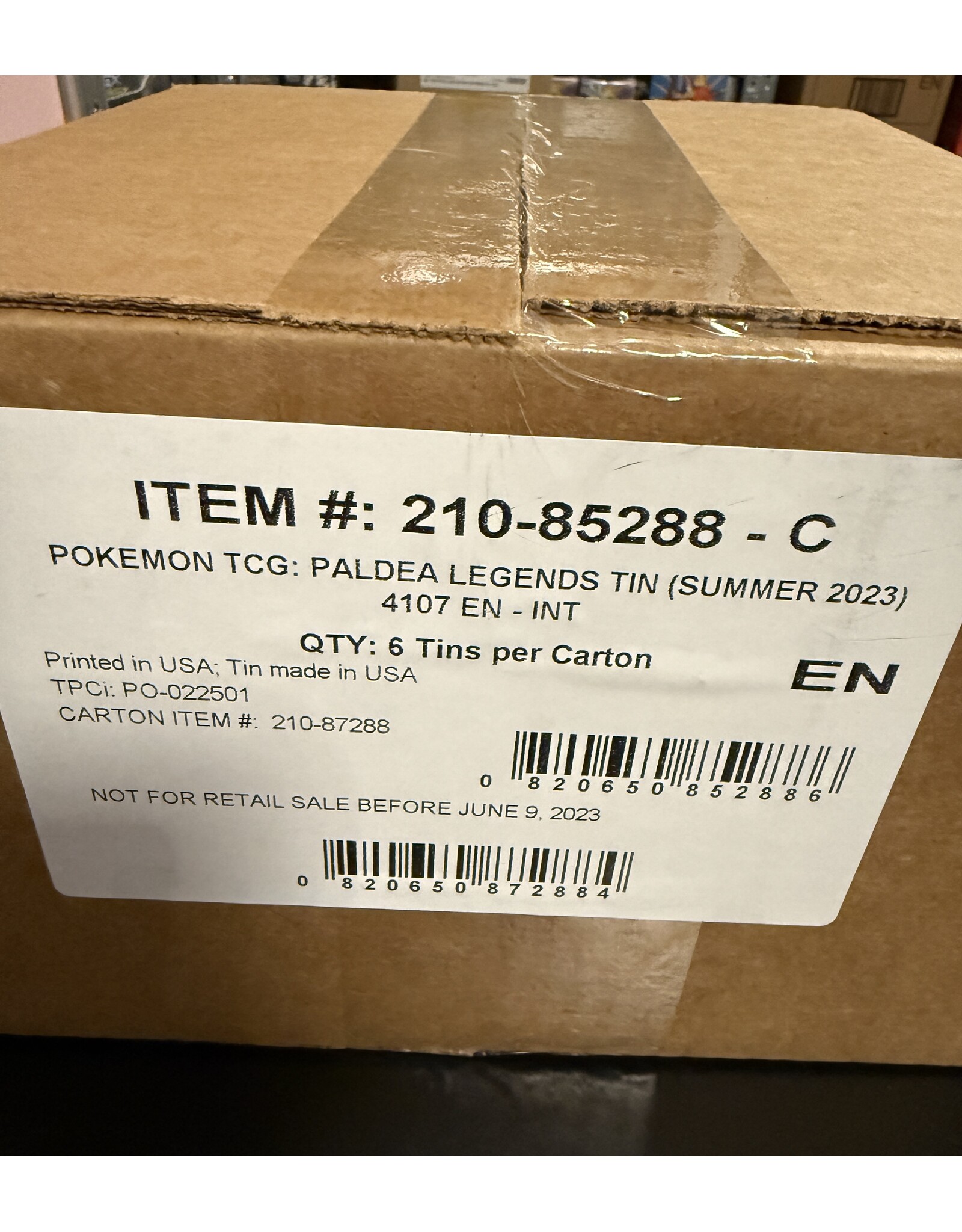 Paldea Legends Tin case (6 tins)